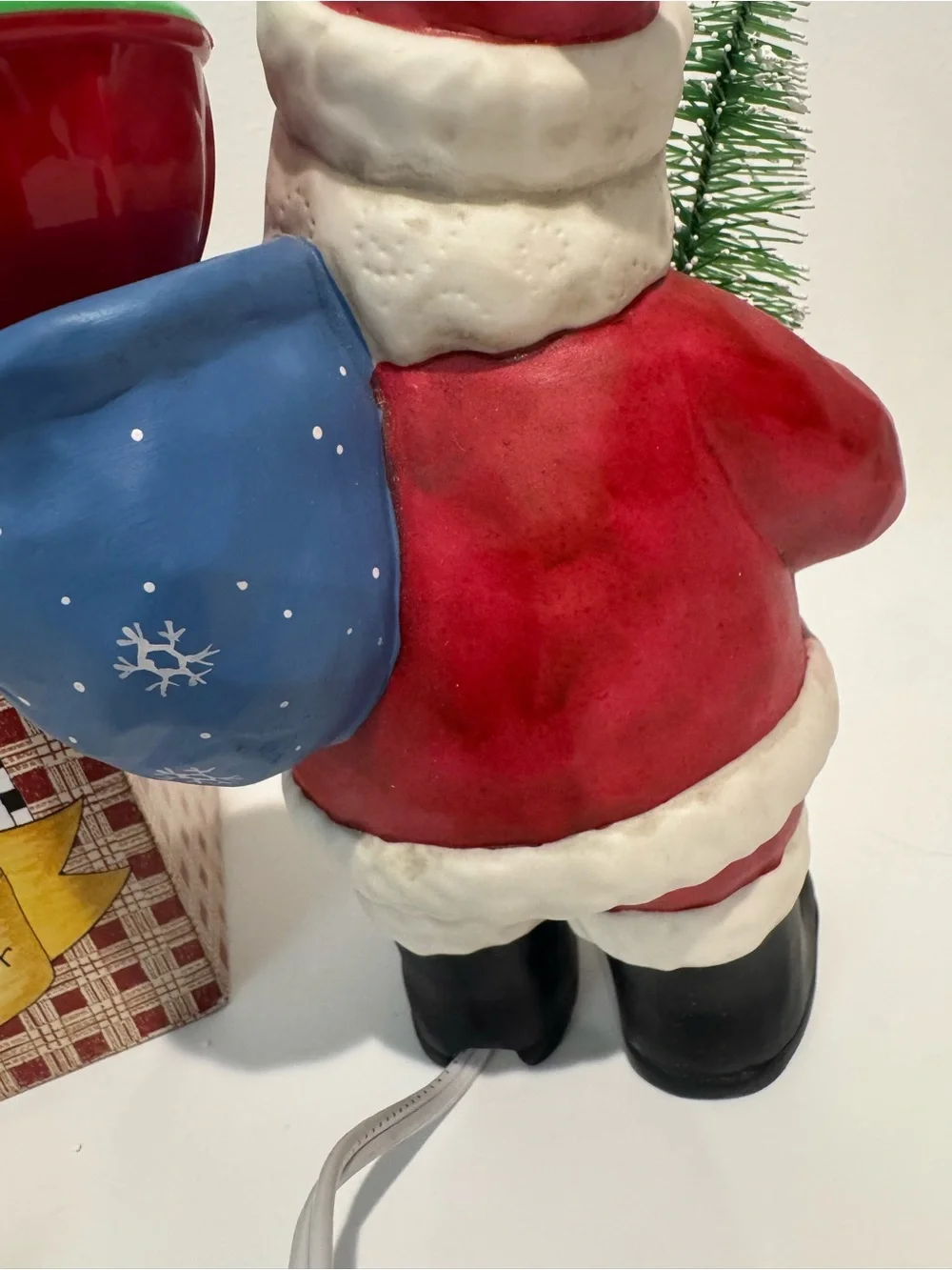 Rare Gooseberry Patch brand Santa Bubble Light Holder